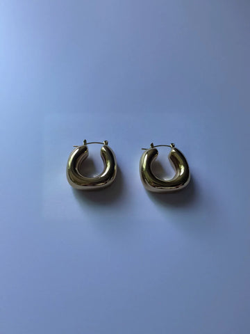 Chunky Gold Plated Hoop Earrings