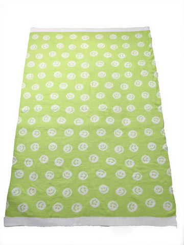 Soft Cozy Pink Smiley Face Throw Blanket