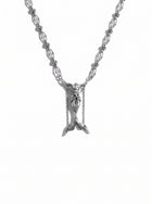 Gothic Mermaid Statement Silver Necklace