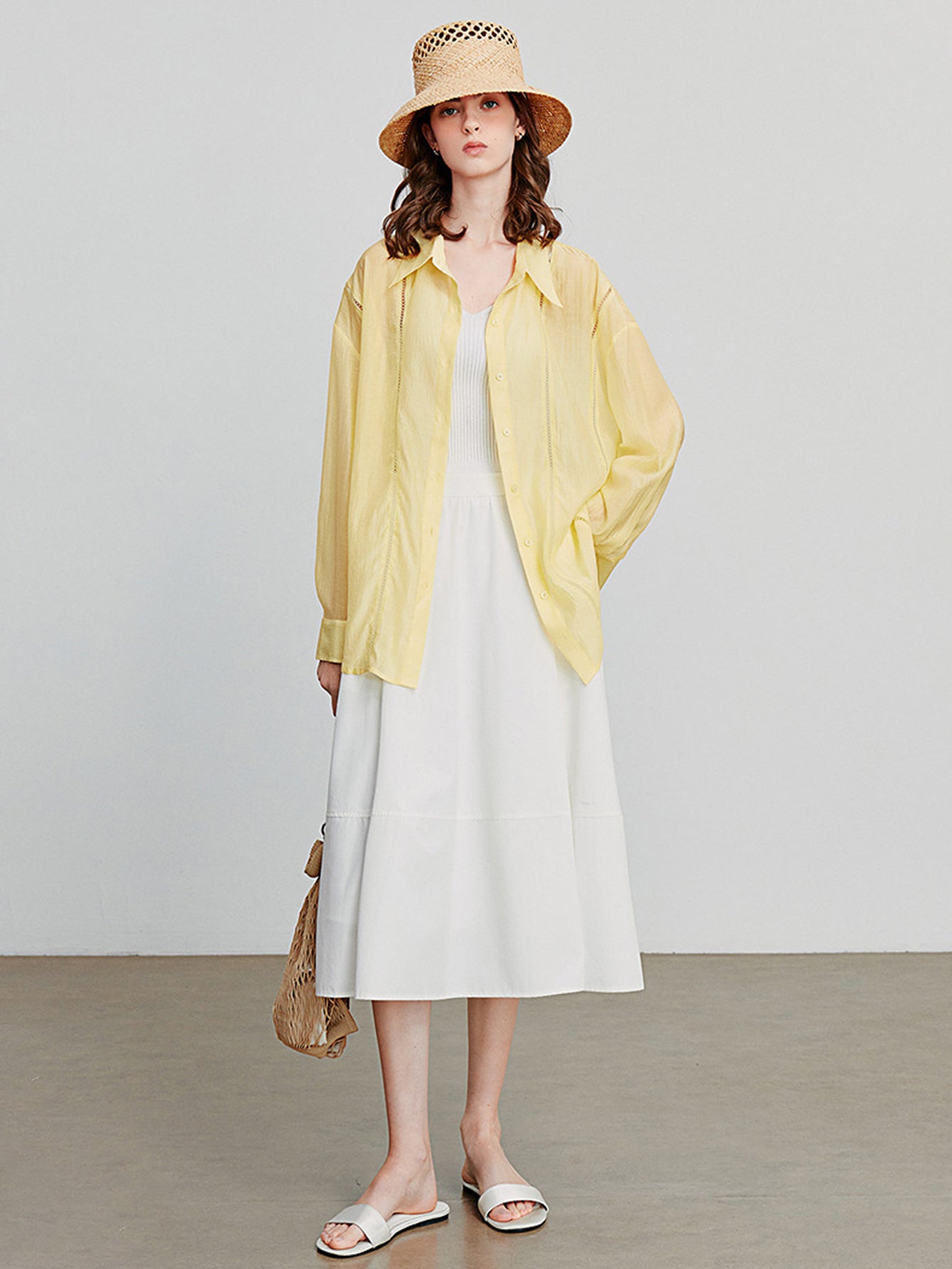 Lightweight Sheer Oversized Casual Shirt