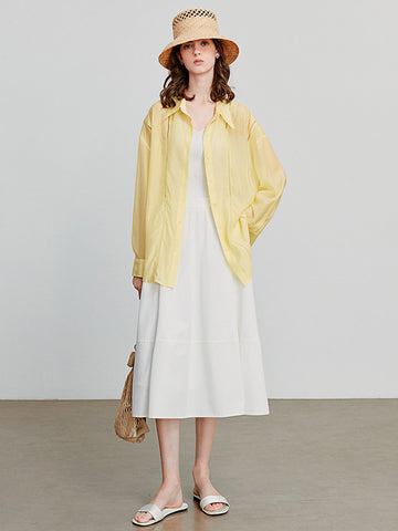 Lightweight Sheer Oversized Casual Shirt