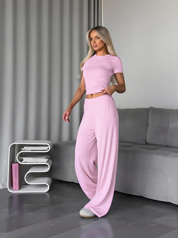 Soft Ribbed Comfy Pajama Set