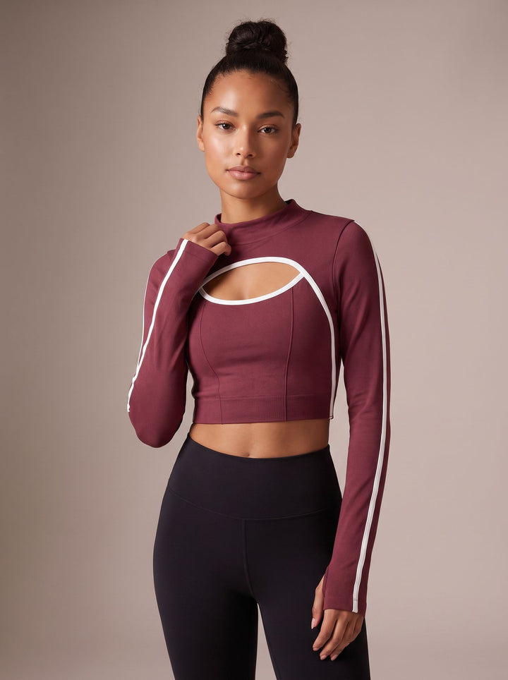 Seamless Cutout Long Sleeve Yoga Top