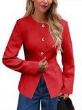 Tailored Slim Fit Button Blazer Jacket