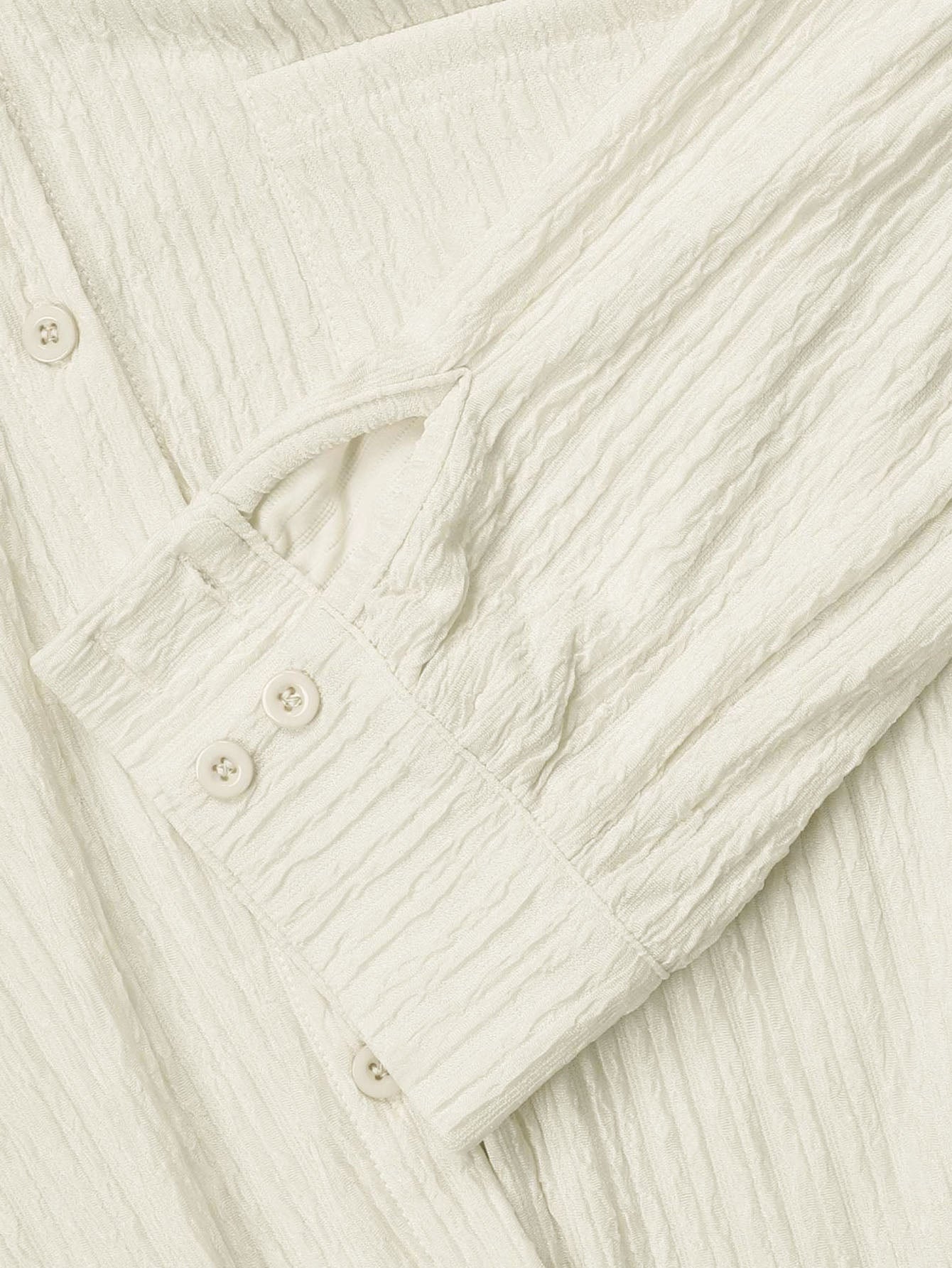Elegant Pleated Button Down Pant Set