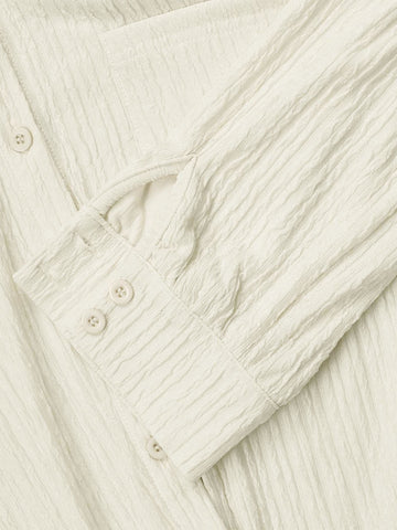 Elegant Pleated Button Down Pant Set