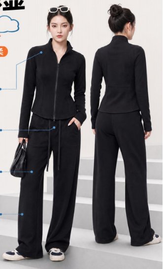 Soft Slimming Full Zip Pant Set