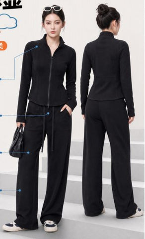 Soft Slimming Full Zip Pant Set