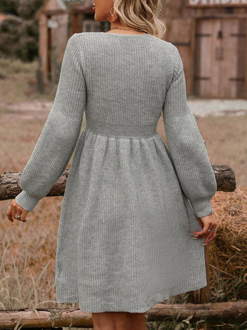 Cozy Cable Knit Sweater Dress
