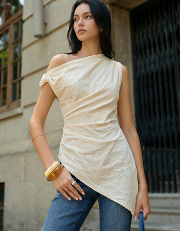 One Shoulder Asymmetric Chic Blouse