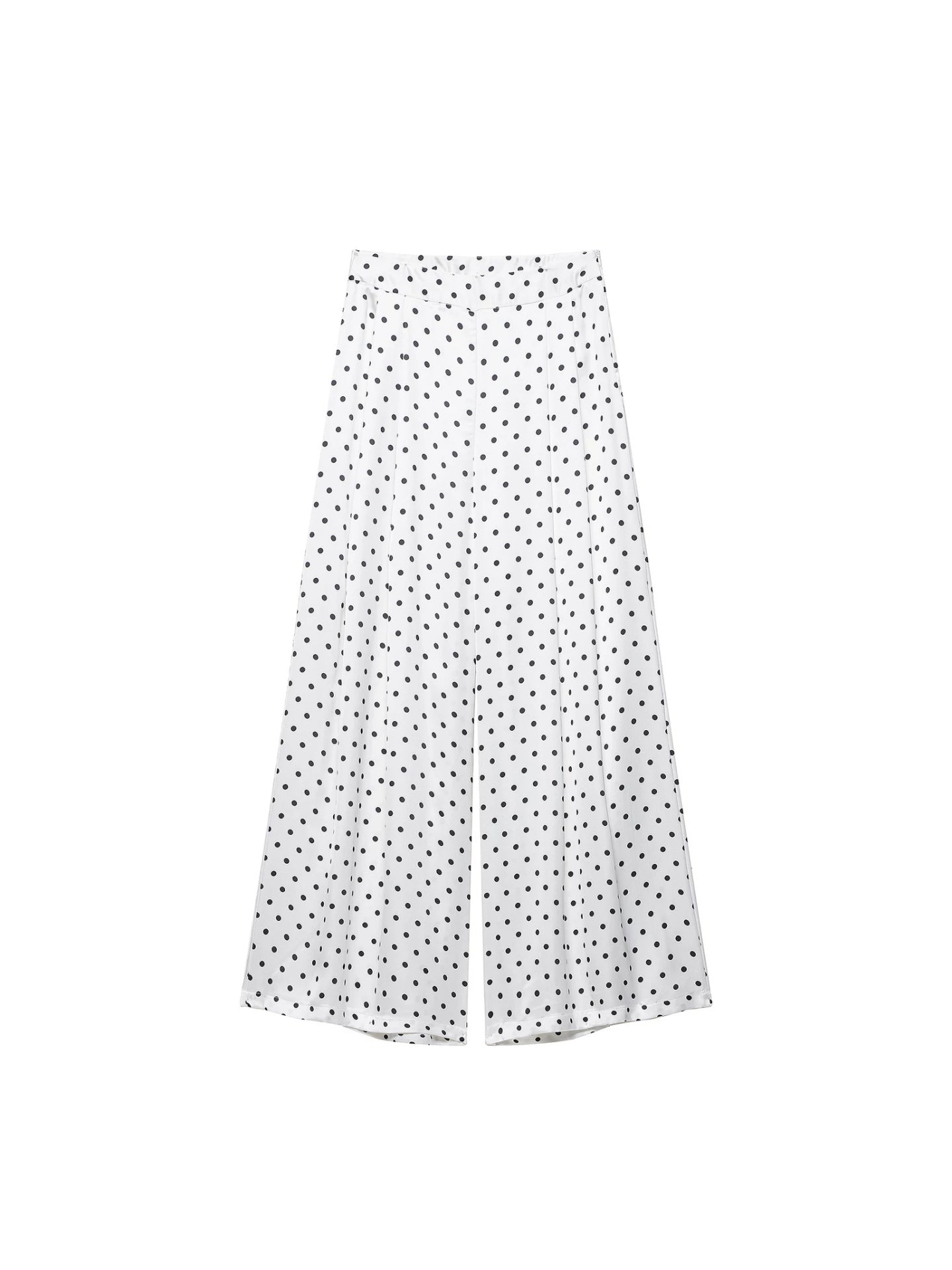 Vintage Polka Dot Wide Leg Pant Set