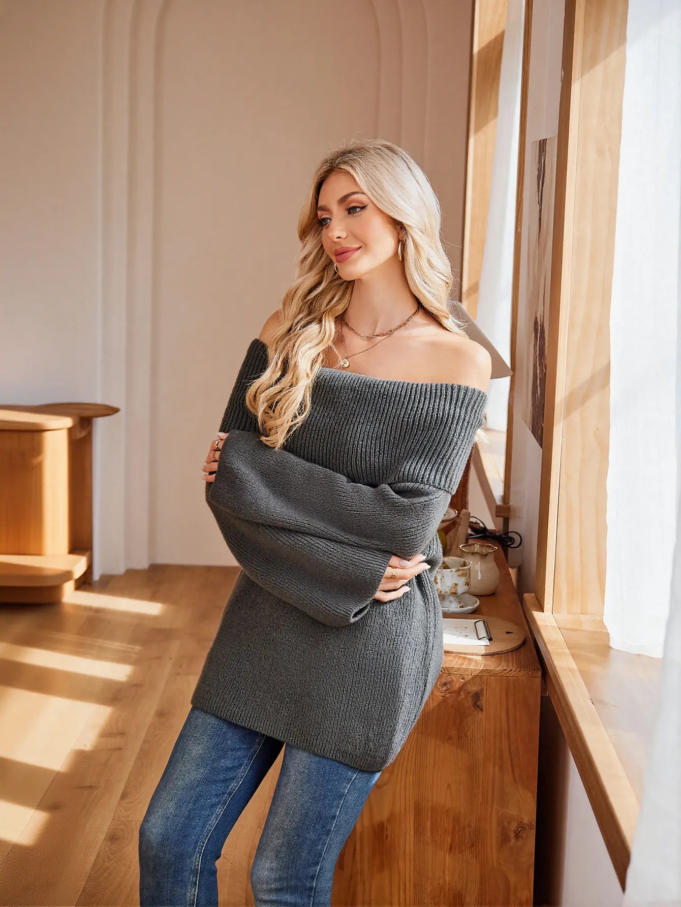 Cozy Off The Shoulder Sweater