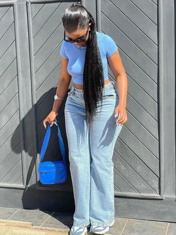 High Waisted Wide Leg Jeans