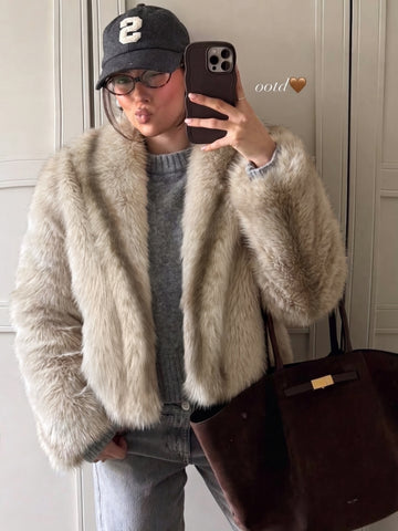 Cozy Plush Faux Fur Jacket