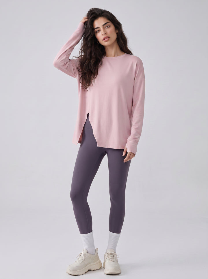 Buttery Soft Slit Hem Yoga Tee