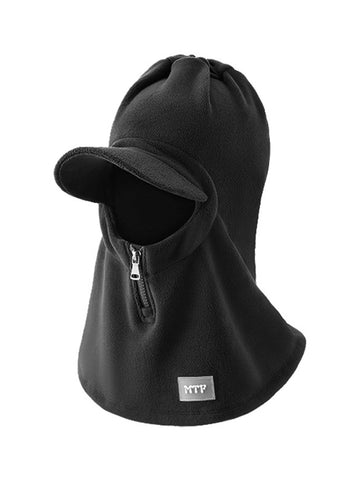 Thermal Fleece Zipper Balaclava Hat