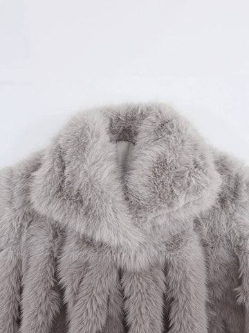 Plush Soft Cropped Faux Fur Coat