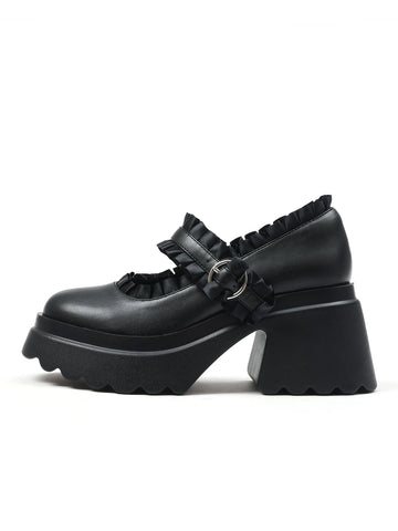 Ruffled Platform Mary Jane Shoes
