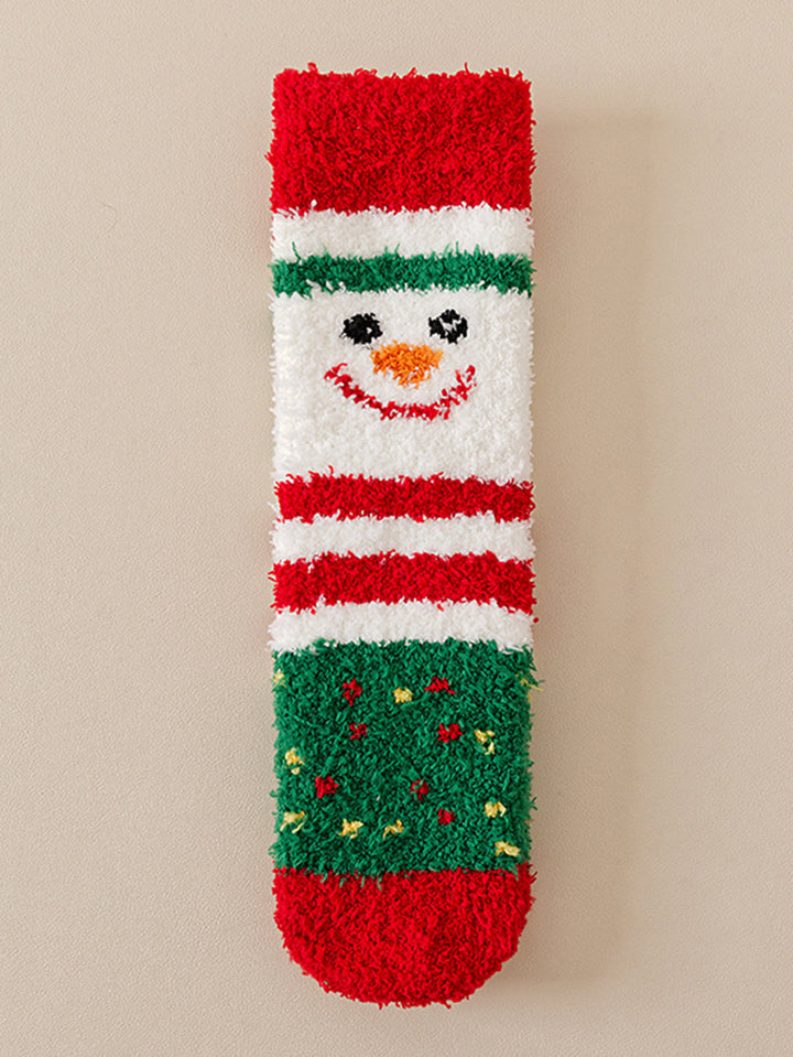 Cozy Plush Christmas Tree Socks
