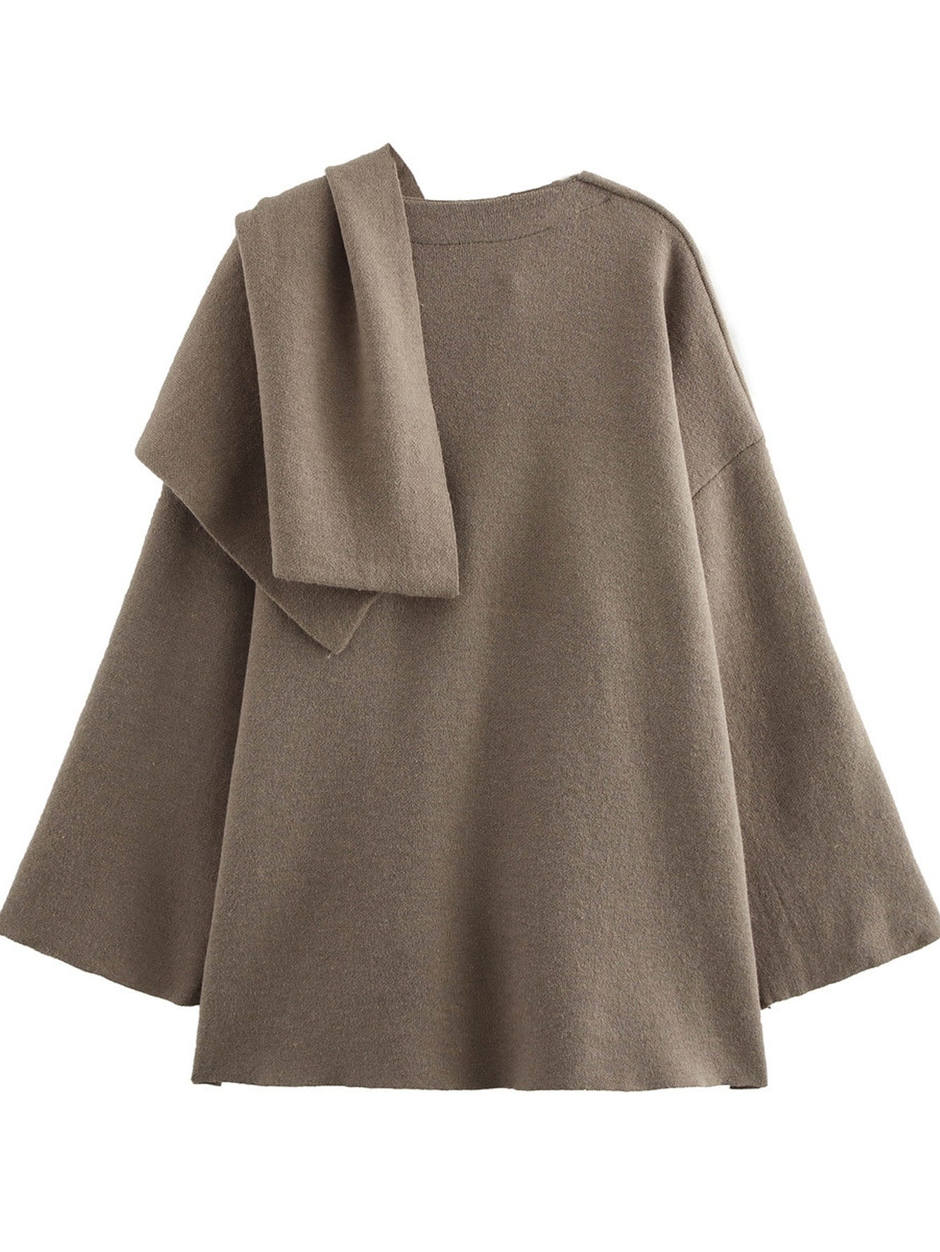 Cozy Layered Buttoned Wool Cape Coat
