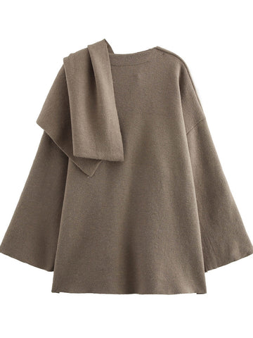 Cozy Layered Buttoned Wool Cape Coat