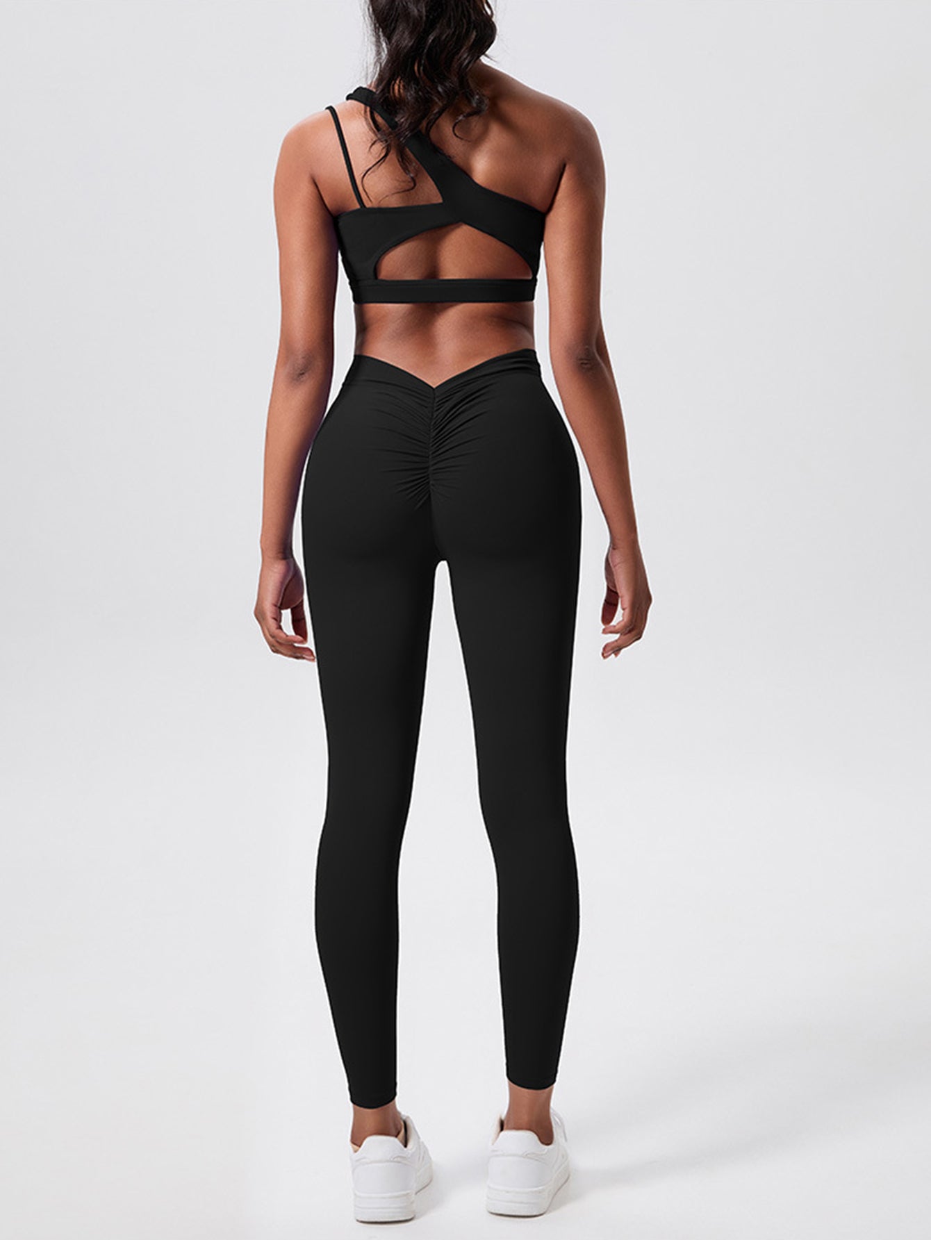 Seamless One Shoulder Yoga Workout Set