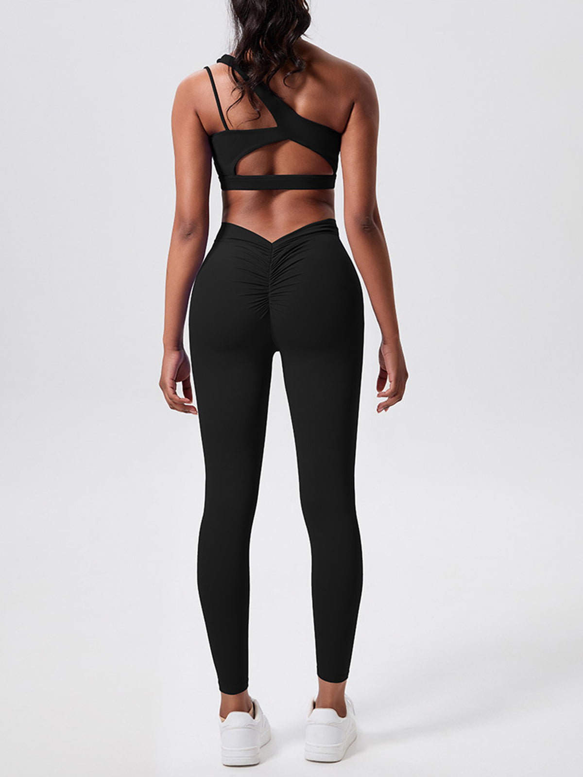 Seamless One Shoulder Yoga Workout Set