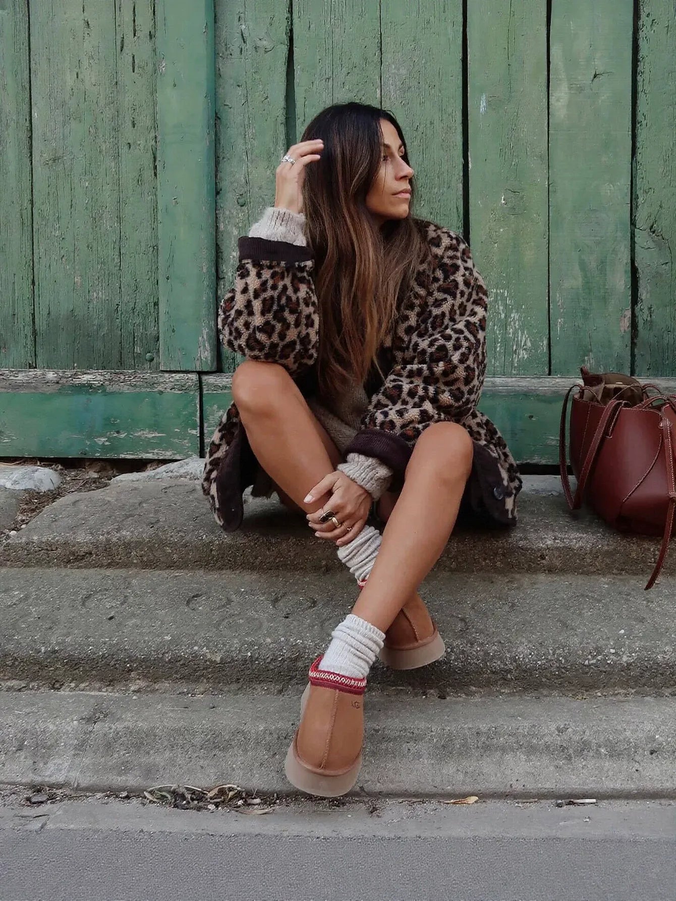 Cozy Leopard Print Fleece Jacket