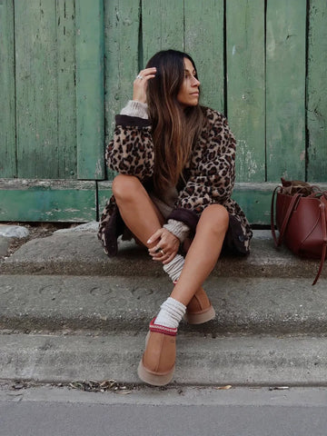 Cozy Leopard Print Fleece Jacket