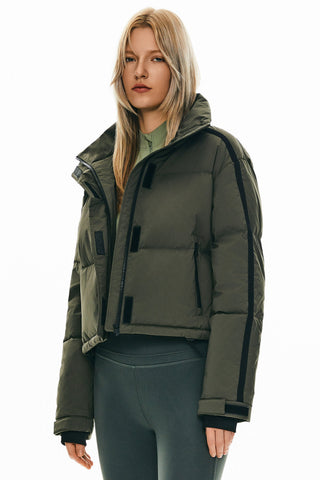 Cropped Sporty Puffer Jacket