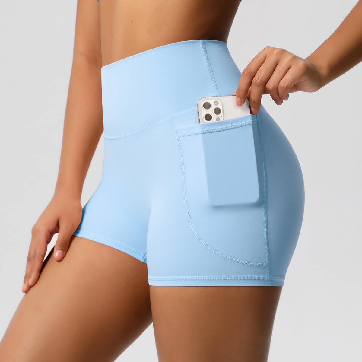 High Waisted Pocket Workout Shorts