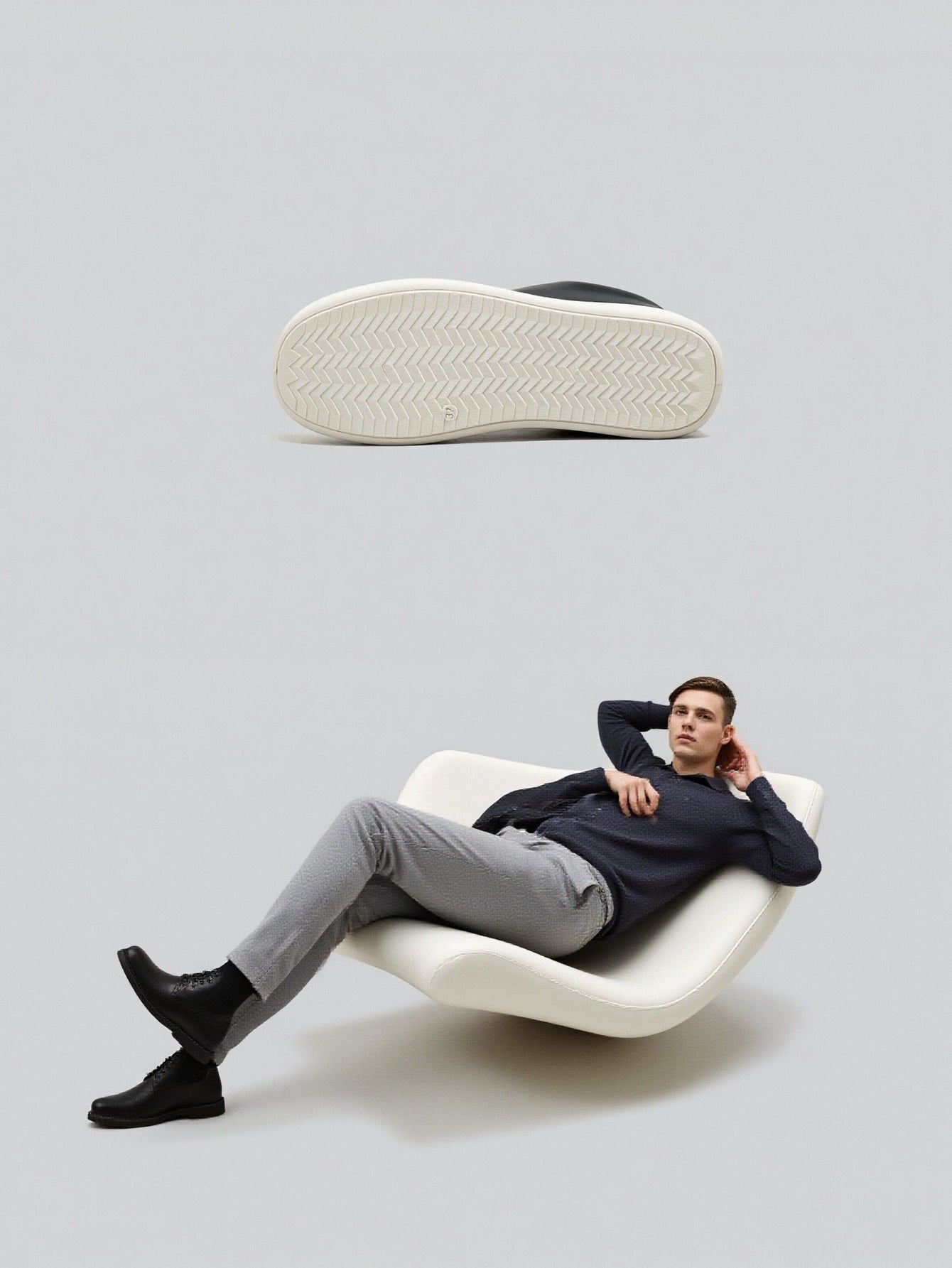 Leather Toe Cap Casual Sneakers