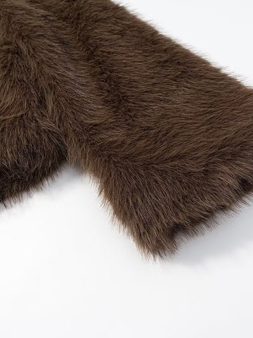 Cozy Mock Neck Faux Fur Coat