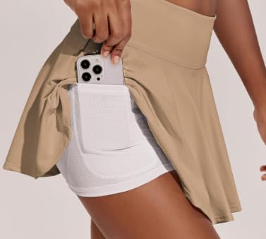 High Waisted Pleated Athletic Skirt