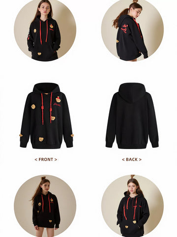 Cute Teddy Bear Graphic Hoodie