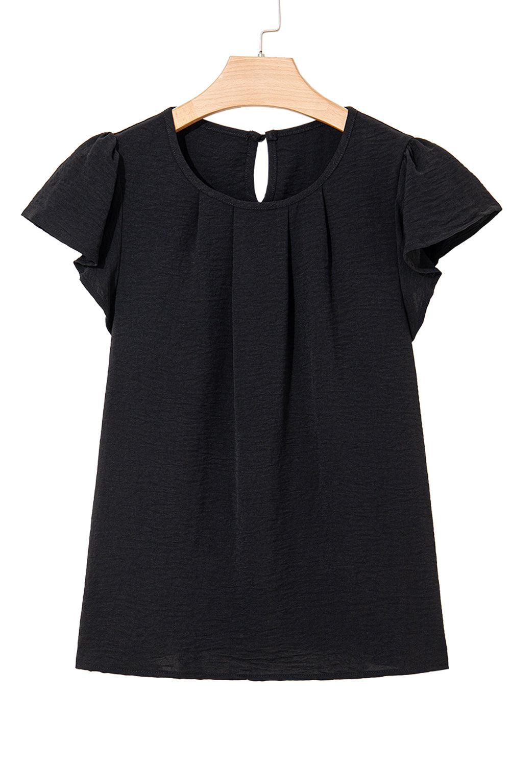 Ruffle Sleeve Textured Blouse