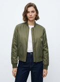 Classic Olive Green Bomber Jacket