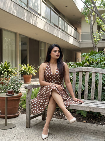 Shilpi Tripathi's Polka Dot Print Midi Dress