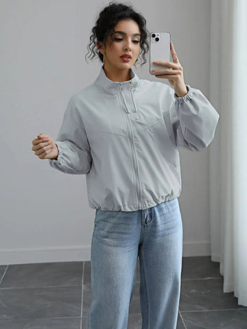 Lightweight Casual Zip Up Jacket