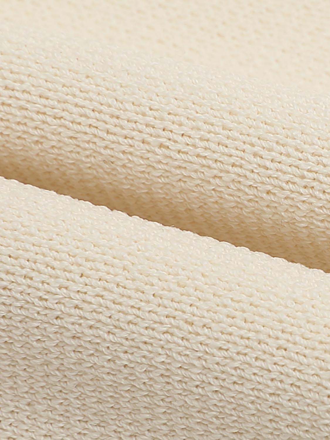 Urban Revivo Knitted Mini Skirts-Nude Beige
