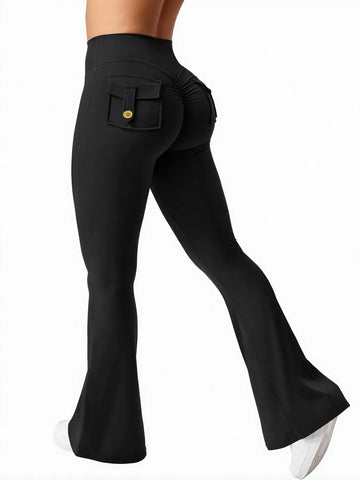 Butt Lifting Cargo Flare Leggings
