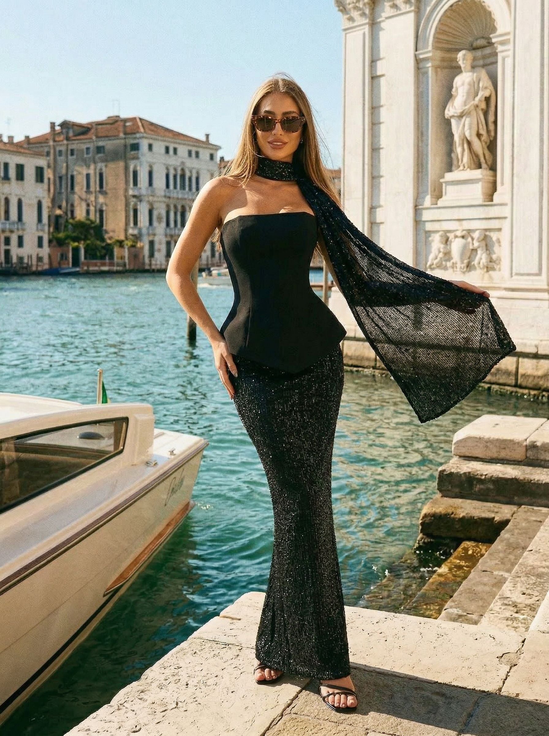 Mermaid Glitter Evening Gown