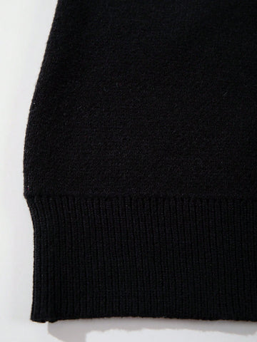 Oversized Anime Graphic Knit Sweater