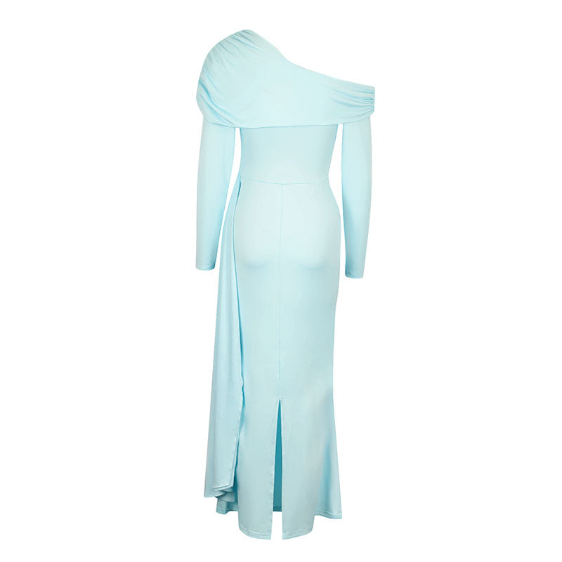 One-Shoulder Mermaid Evening Gown