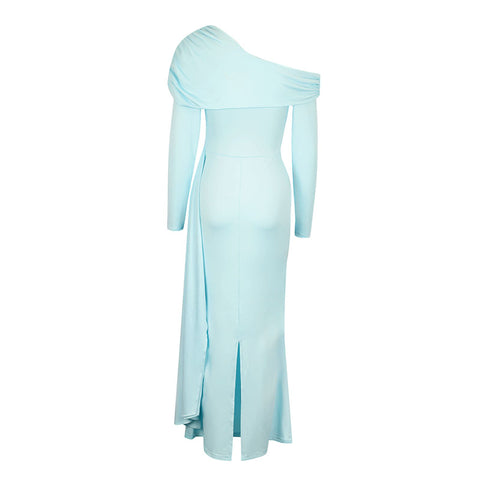 One-Shoulder Mermaid Evening Gown