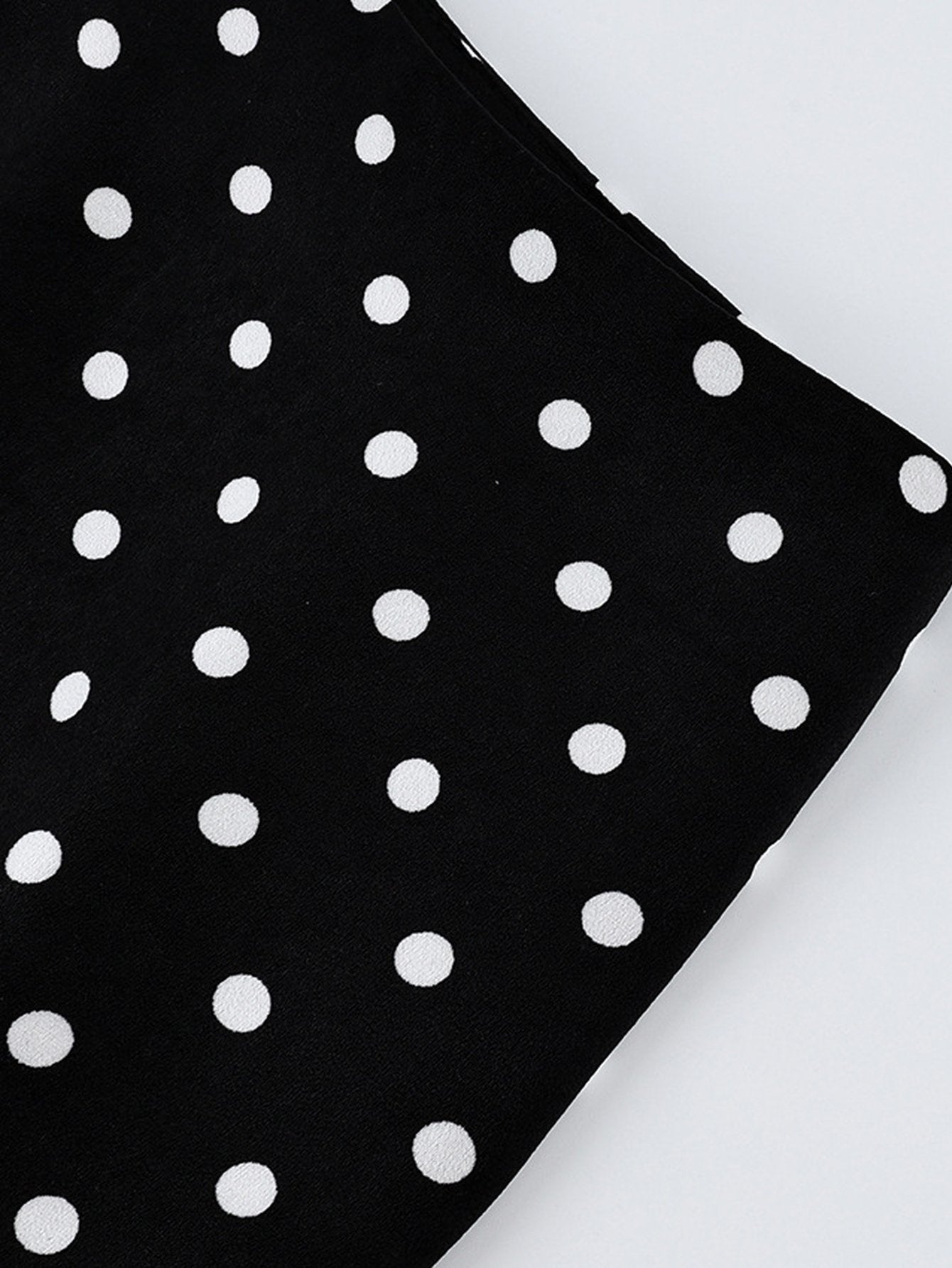 Polka Dot Lace Trim Mini Skirt