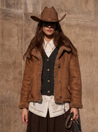 Cozy Faux Suede Sherpa Jacket