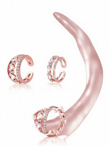Dainty Heart Adjustable Statement Ring
