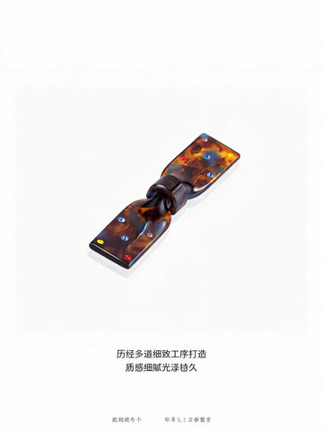 Sparkling Tortoiseshell Rhinestone Hair Clip
