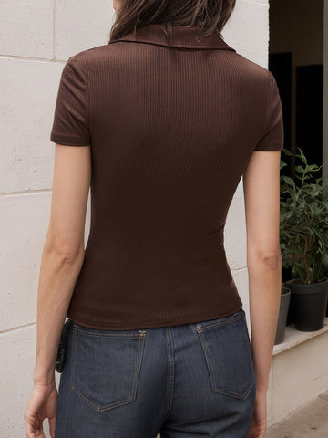 V Neck Polo T-Shirt